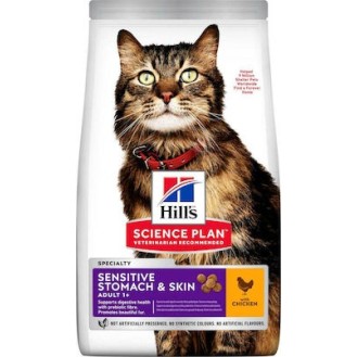 Hill's Science Diet Adult Sensitive Stomach & Skin Dry Food for Adult Cats with Chicken 1.5kg