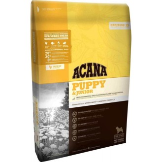 Acana Puppy & Junior 17kg Dry Food for Medium Breed Puppies Grain Free with Poultry / Fish