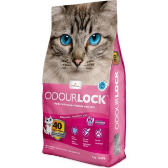 Odour Lock Cat Litter Baby Powder Clumping 12kg