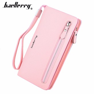 Long women's wallet with large capacity BAELLERRY 1502 Pink