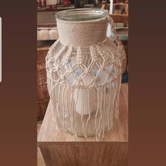 Summery Boho Candle Holder,large