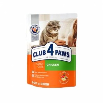 Club 4 Paws Premium Chicken. Complete dry pet food for adult cats 900gr