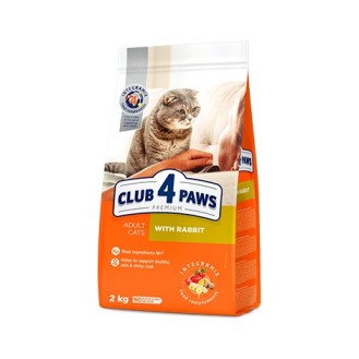 Club 4 Paws Premium With rabbit. Complete dry pet food for adult cats, 2kg