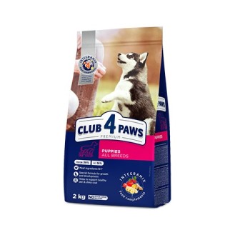 CLUB 4 PAWS Premium for puppies of all breeds Rich in chicken. Complete dry pet food, 2 kg