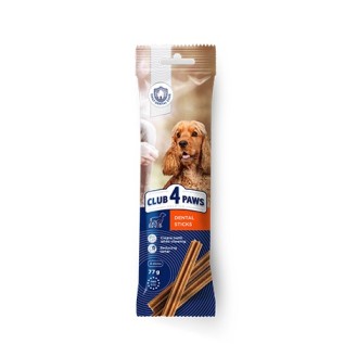 Club 4 Paws Premium dental sticks. Complementary pet food for adult dogs, 77 gr
