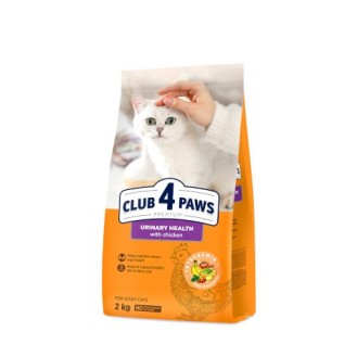CLUB 4 PAWS Premium Urinary health. Complete dry pet food for adult cats, 2 kg