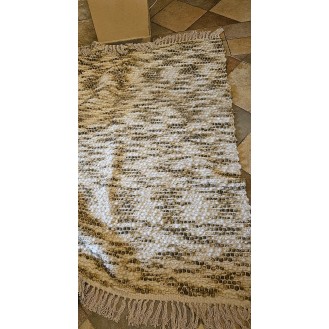 beize natural colours heavy kntted rug 