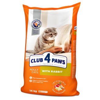 CLUB 4 PAWS Premium RABBIT Сomplete dry pet food for  adult cats, 14kg
