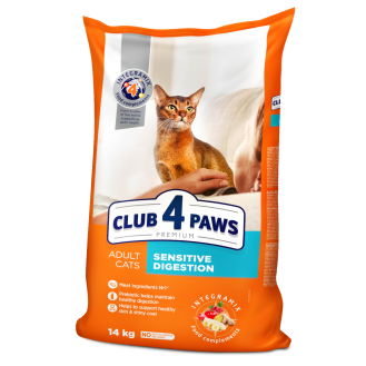 CLUB 4 PAWS Premium Sensitive  digestion. Сomplete dry pet food for  adult cats, 14kg
