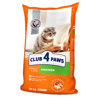 CLUB 4 PAWS Premium CHICKEN Сomplete dry pet food for  adult cats, 14 kg