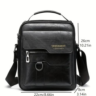 Jeep Buluo KSL-8301 Black PU Leather Shoulder Bag