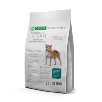 NATURES PROTECTION SUPERIOR CARE  adult dogs all breeds  sensitive skin and stomach with lamb1.5kg