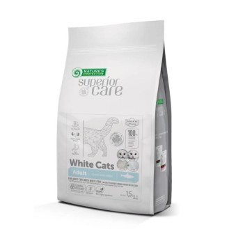 NATURES PROTECTION SUPERIOR CARE White Cats Grain Free Herring Adult All Breeds, dry grain free 1.5K