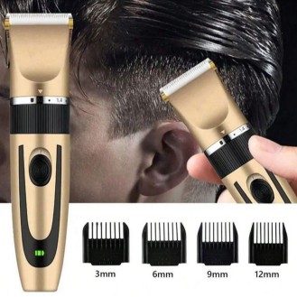 Hair Trimmer Clipper Gold with sizes