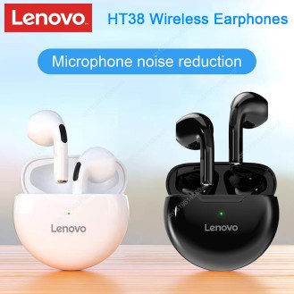 Lenovo HT38 True Wireless Headphones TWS Earbuds Bluetooth 5.0 Ergonomic Design HIFI Voice Control Hey Siri for Apple Samsung