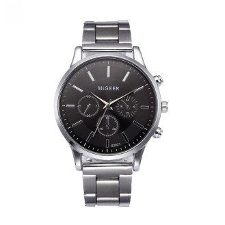 Migger Stainless Steel Silver Watch For Men
