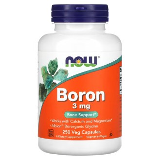 NOW Foods Boron, 3 mg 250 Veg Capsules