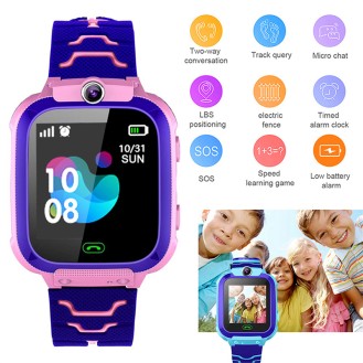 Q12b Children Smart Watch Kids Positioning Call Smartwatch Remote Locator Watch Alarm Clock For Boy Girls 2G SIM Card