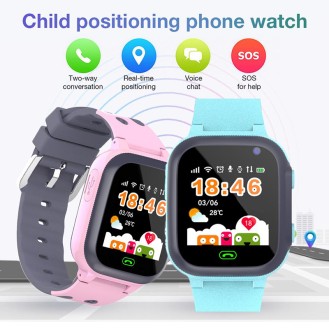 Q16 Ipx67 Life Waterproof Mobile Phone Watch With Breathing Light Gps Positioning Smart Children Watch 1.44 Inches Touch Screen