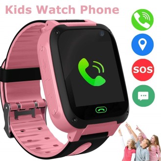 S4 Kids Smart Watch SOS Waterproof Video Camera Sim Card Call Phone Smartwatch With Light Children's For Ios Android Boy Girl