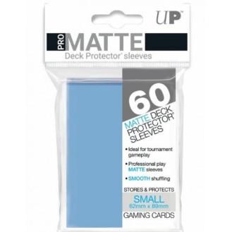 UP SLEEVES PROTECTOR FOR 60 GAMING CARDS SMALL 62X89mm BLUE