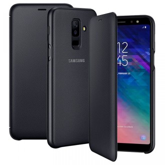 Samsung Galaxy A6+ Flip Wallet Case Black - EF-WA605CBEGWW
