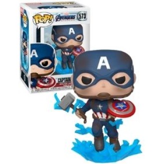 POP #573 MARVEL: AVENGERS ENDGAME - CAPTAIN AMERICA WITH BROKEN SHIELD & MJOLNIR